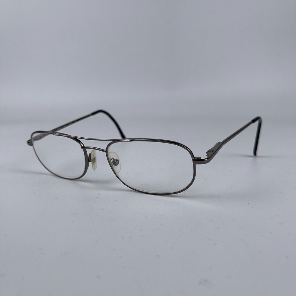 Via Milano Padre Mens Eyeglasses Frame Silver Full Rim 56-19-145 mm